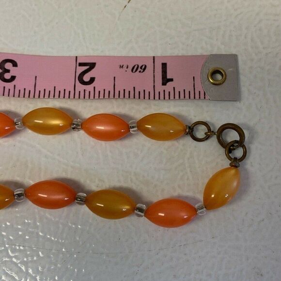 Vintage Single Strand Necklace Clip On Earrings - Picture 5 of 8